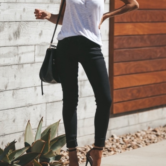 NWT Kan Can High Rise Black Basic Skinny Jeans Pants Bottom - Picture 6 of 8